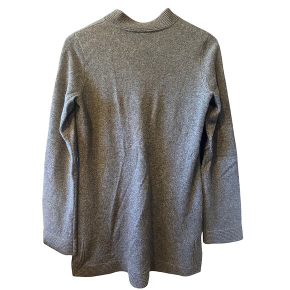 Tory Burch | 100% Cashmere Grey Split Neck Tunic Sweater  | Size Small - Picture 3 of 7